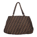 Fendi Mix Tote Brown Zucca Canvas — view 5