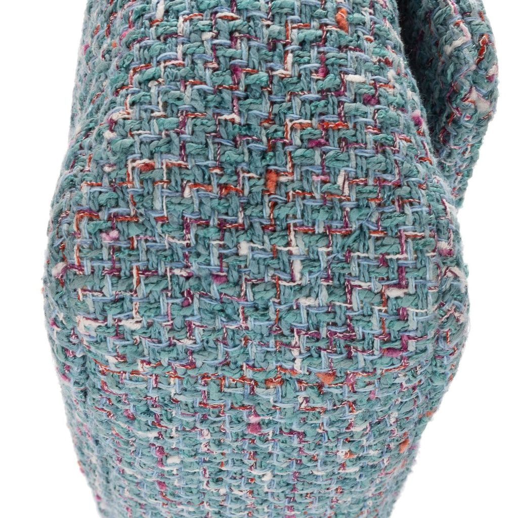 Chanel Flap Bag Blue Quilted Tweed — view 8