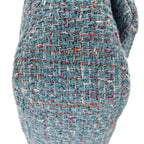 Chanel Flap Bag Blue Quilted Tweed — view 8