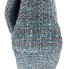 Chanel Flap Bag Blue Quilted Tweed — view 7