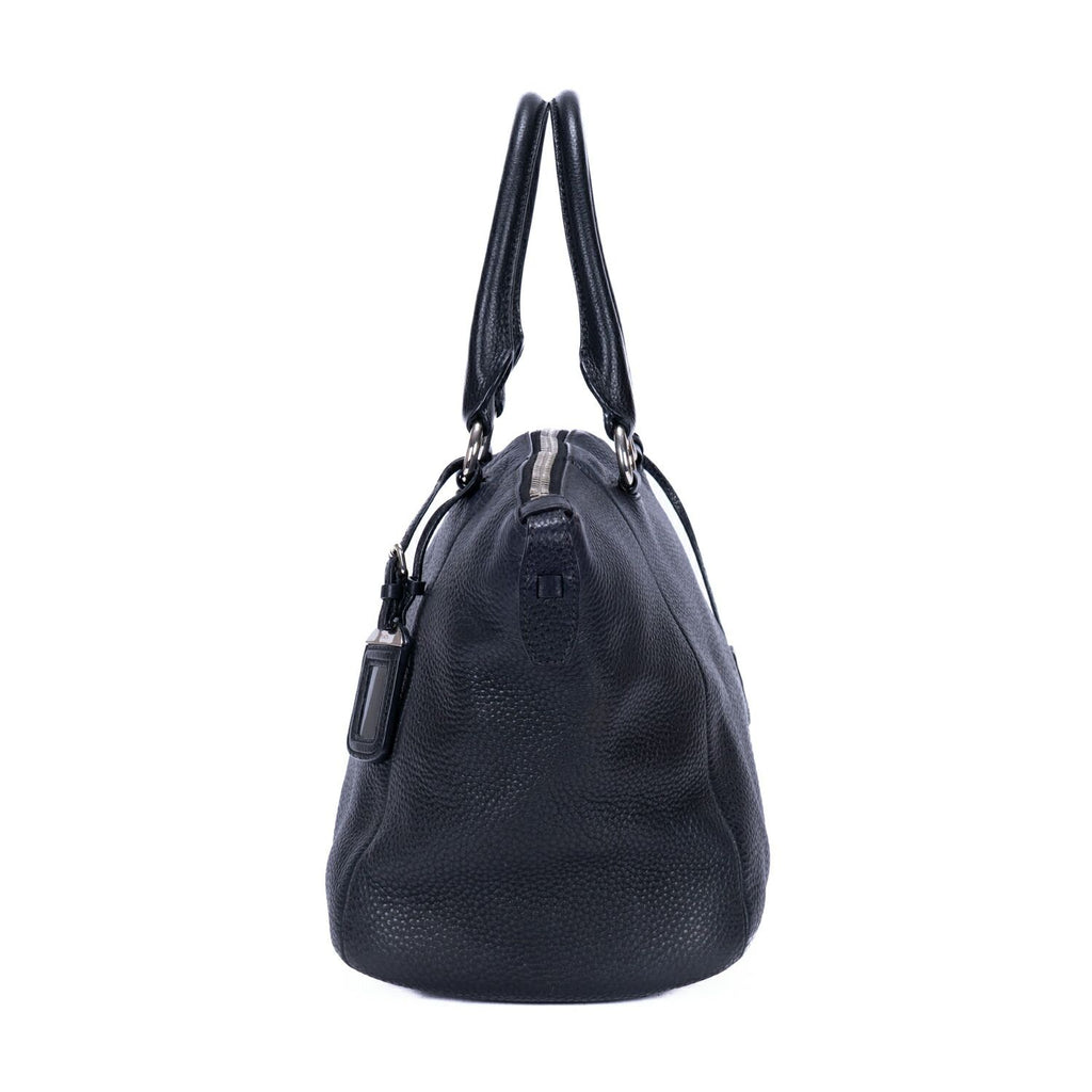 Prada Shopping Tote Black Vitello Daino — view 3