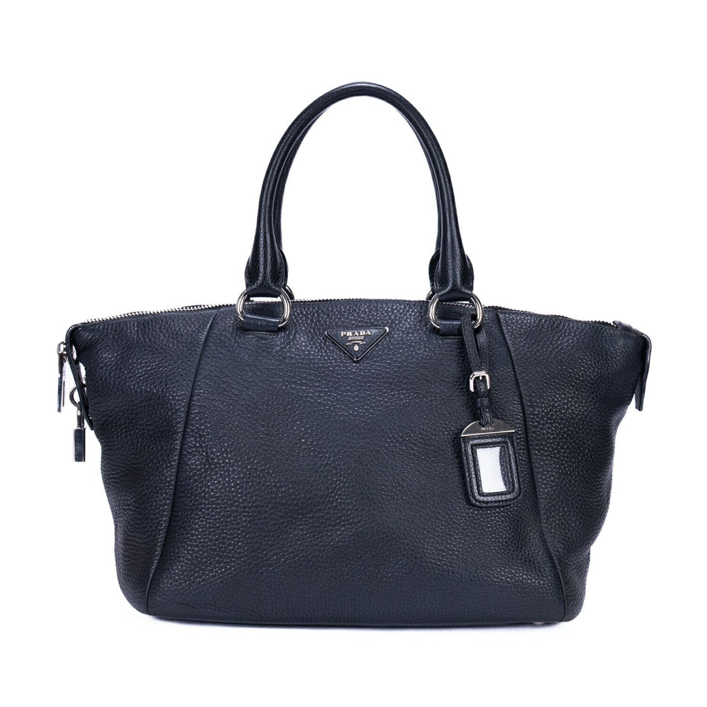 Prada Shopping Tote Black Vitello Daino