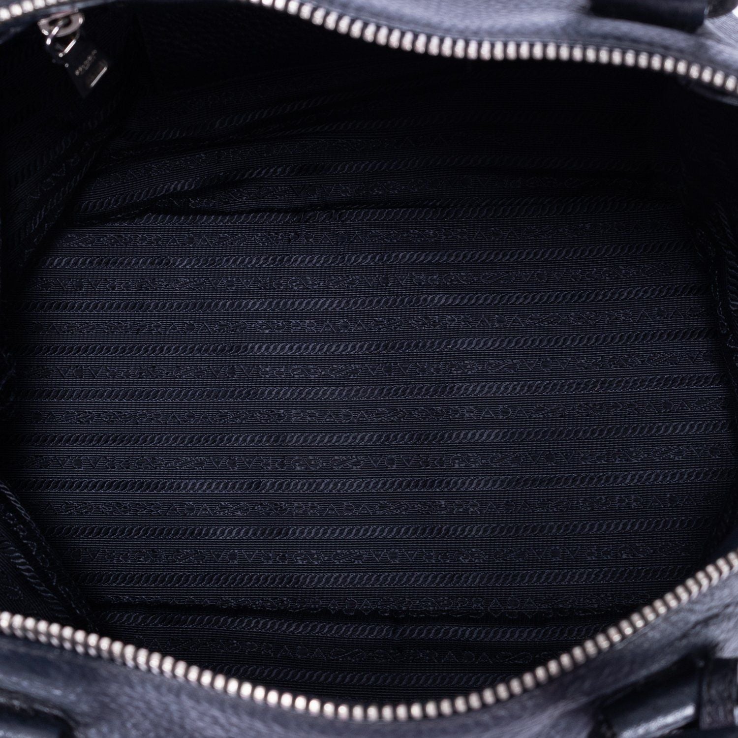 Prada Shopping Tote Black Vitello Daino — view 9