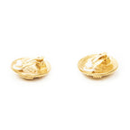 Chanel CC Logo Round Clip Type Earrings Gold Plated — view 2