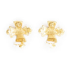 Chanel CC Logo Clip Type Earrings Gold Plated — view 3