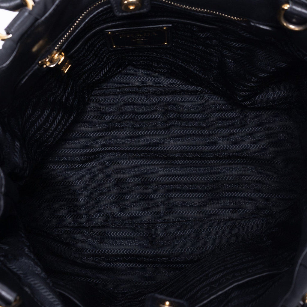Prada Shopping Tote Black Tessuto Golf Canvas — view 9