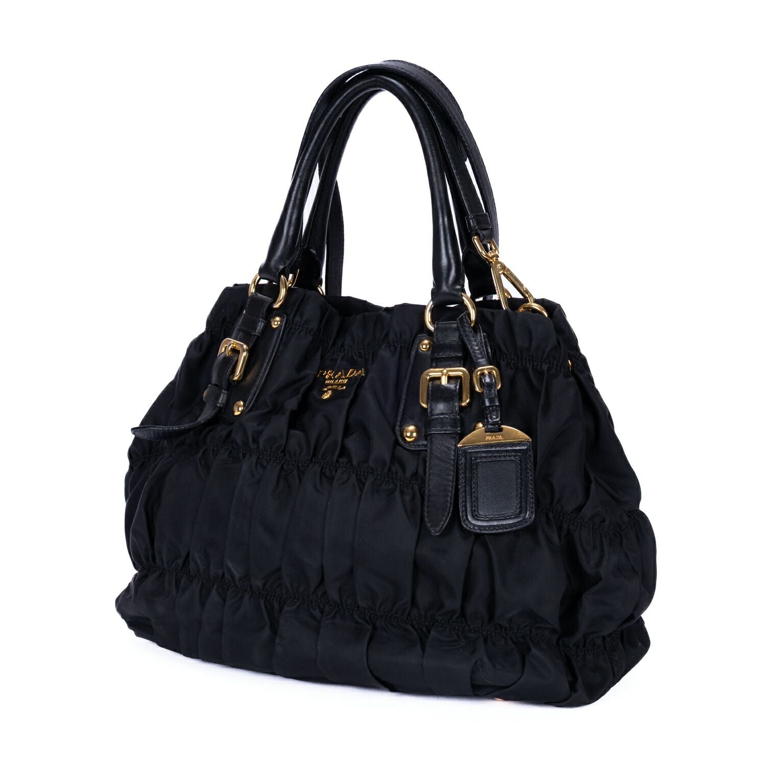 Prada Shopping Tote Black Tessuto Golf Canvas — view 2