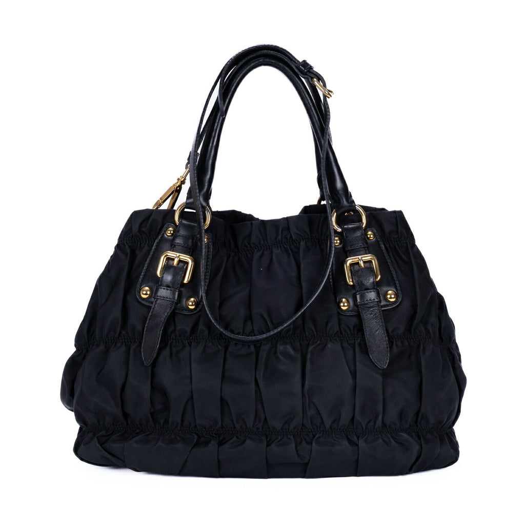 Prada Shopping Tote Black Tessuto Golf Canvas — view 5