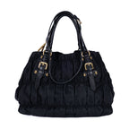 Prada Shopping Tote Black Tessuto Golf Canvas — view 5