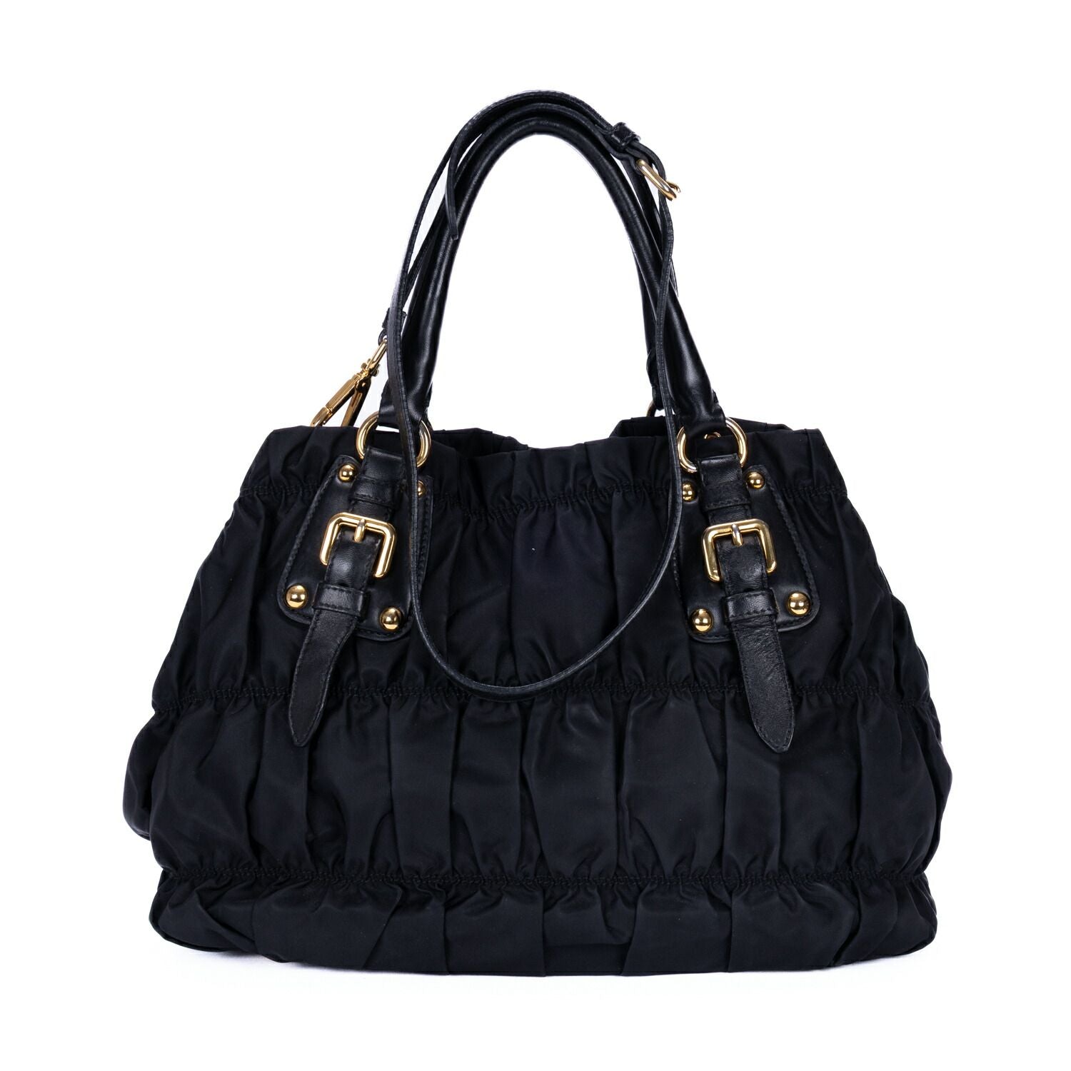 Prada Shopping Tote Black Tessuto Golf Canvas — view 5