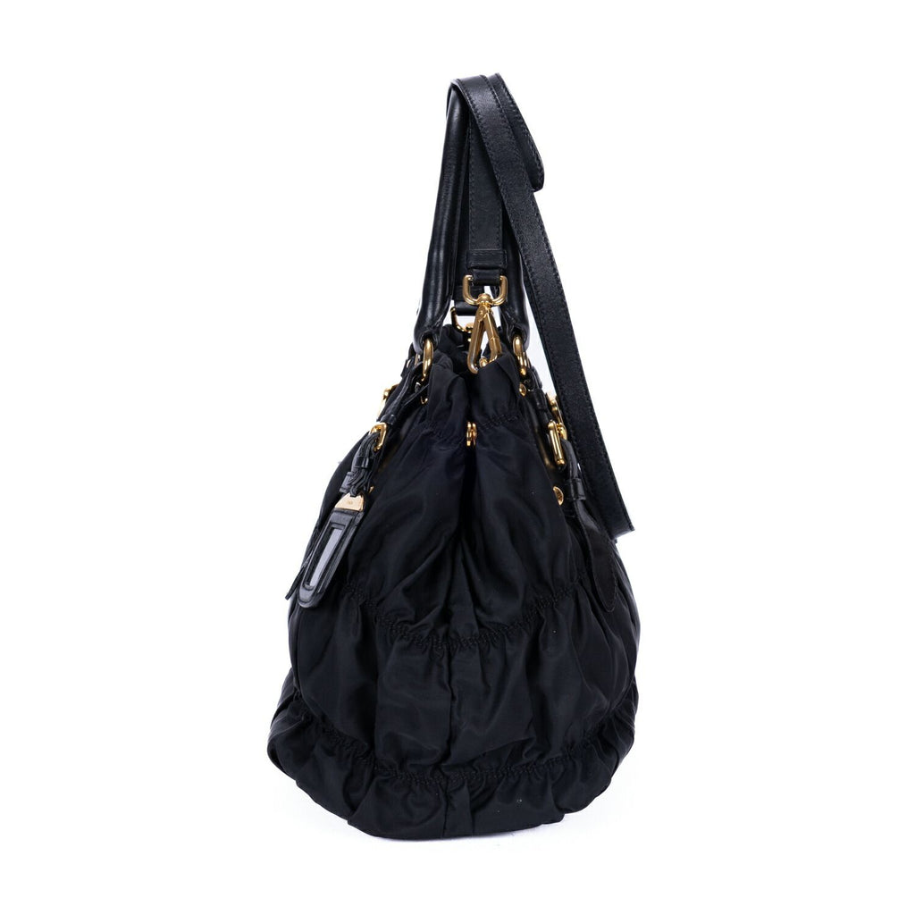 Prada Shopping Tote Black Tessuto Golf Canvas — view 3