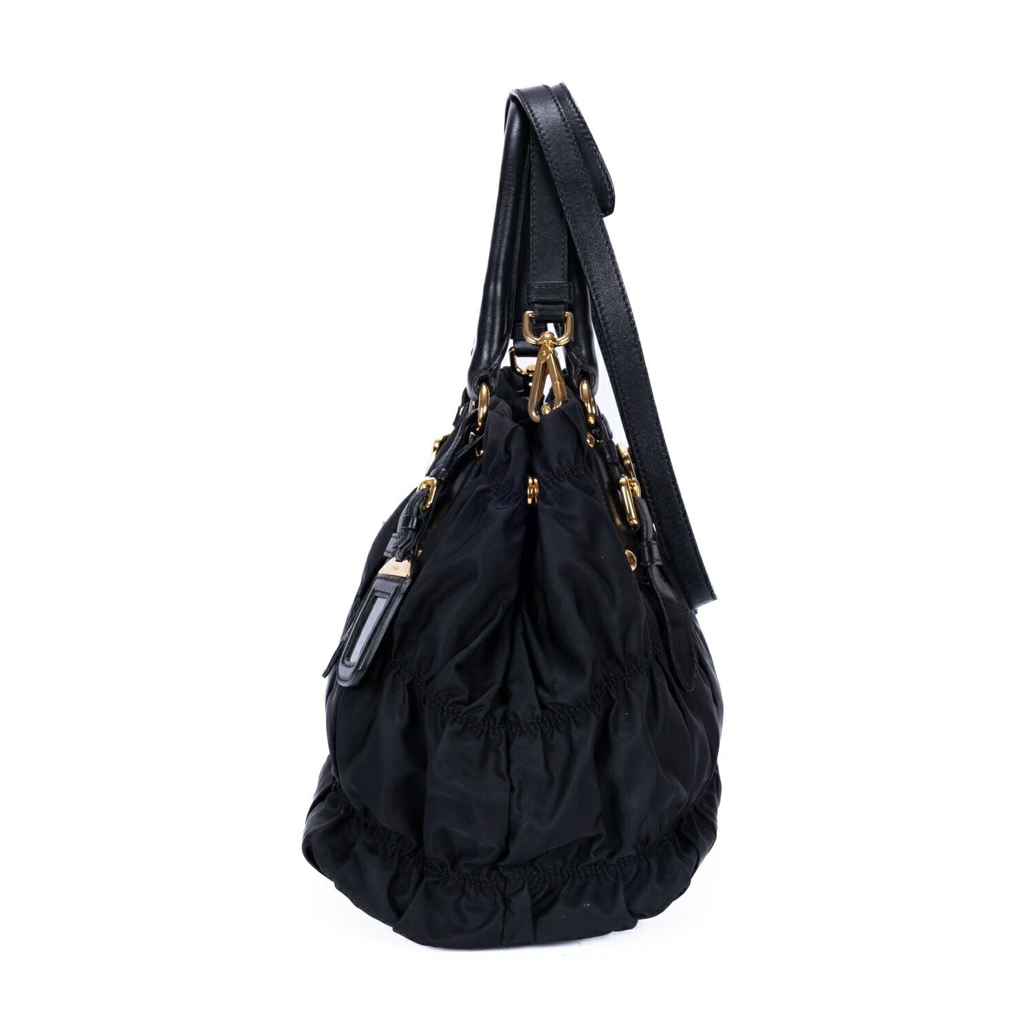 Prada Shopping Tote Black Tessuto Golf Canvas — view 3