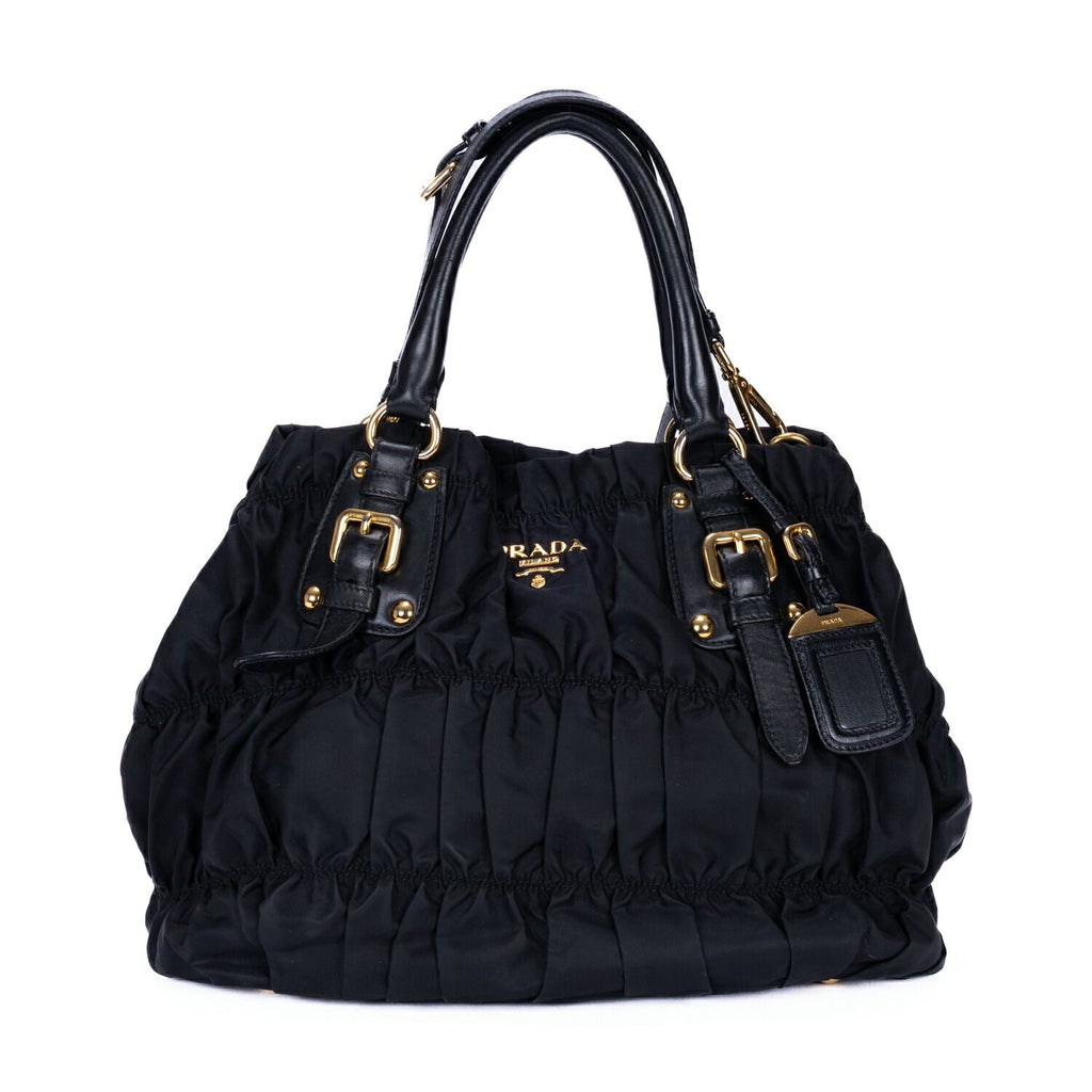 Prada Shopping Tote Black Tessuto Golf Canvas