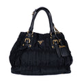 Prada Shopping Tote Black Tessuto Golf Canvas