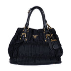 Prada Shopping Tote Black Tessuto Golf Canvas