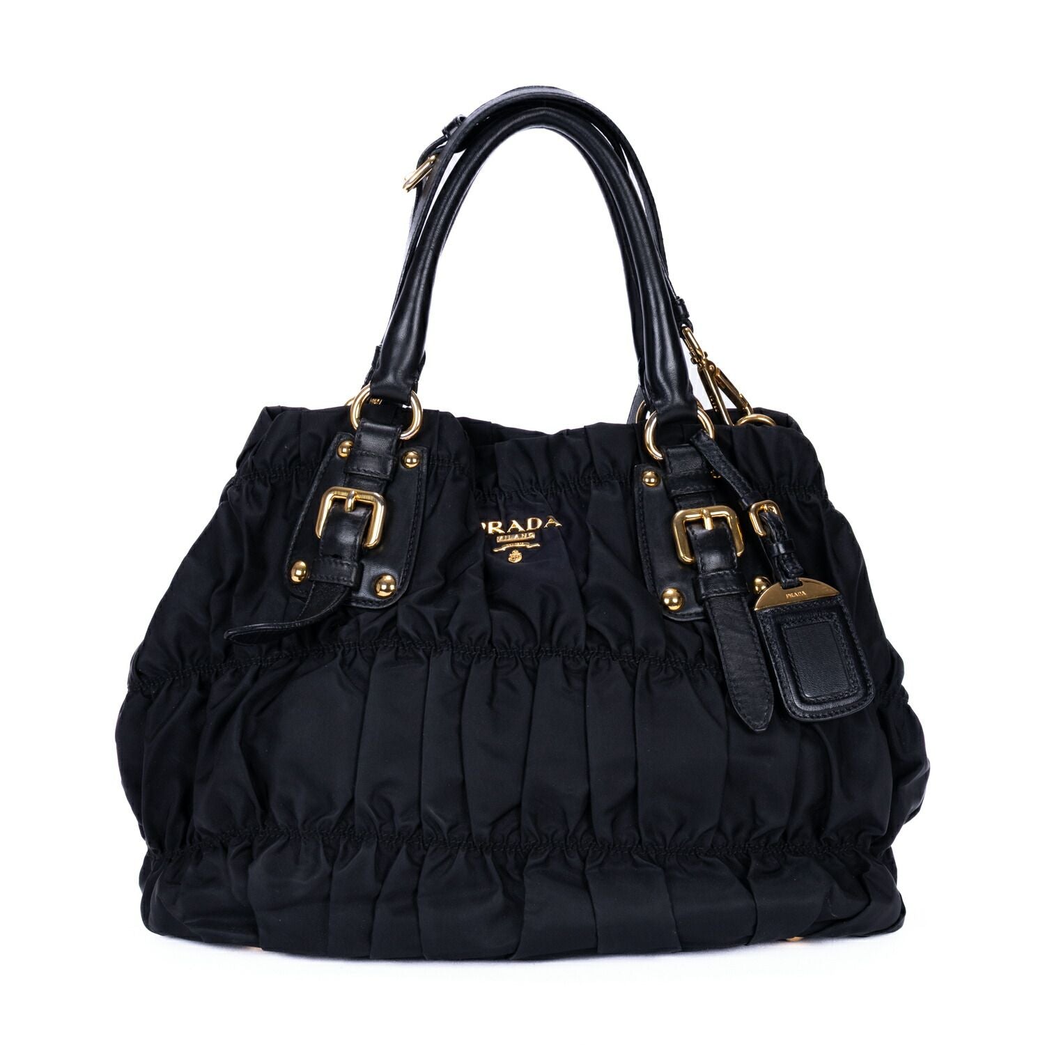 Prada Shopping Tote Black Tessuto Golf Canvas