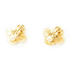 Chanel CC Clover Dangle Clip on Earrings Gold Plated — view 2