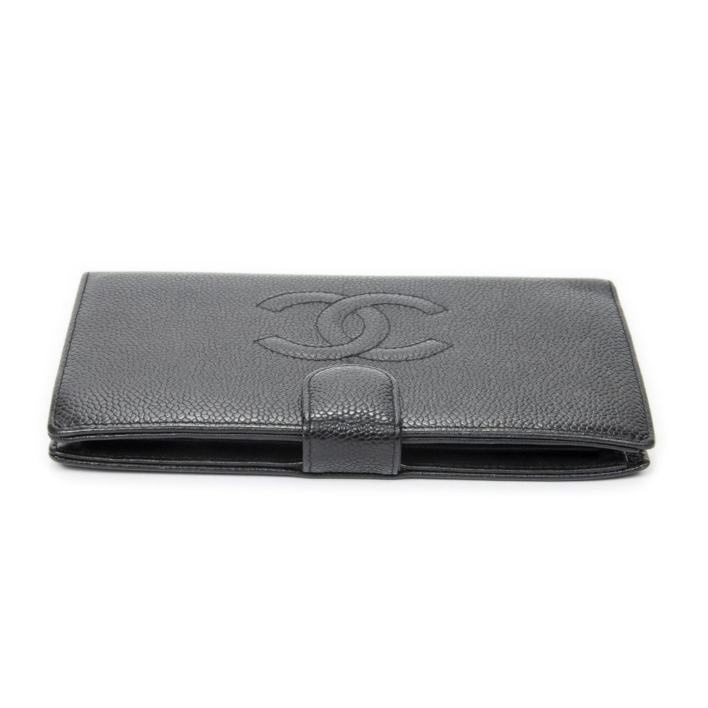 Chanel CC Timeless French Purse Wallet Black Caviar Leather — view 3