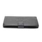 Chanel CC Timeless French Purse Wallet Black Caviar Leather — view 3