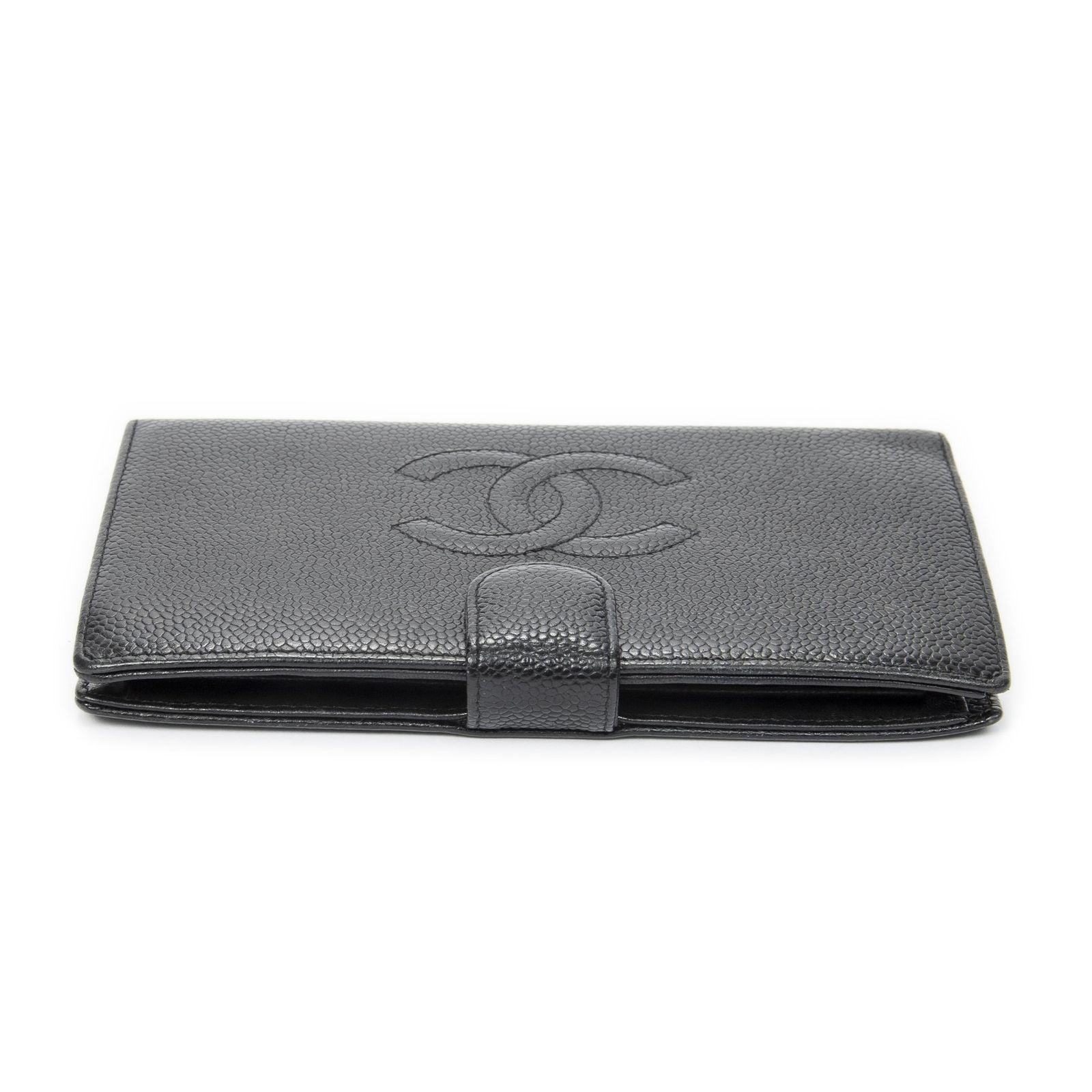 Chanel CC Timeless French Purse Wallet Black Caviar Leather — view 3
