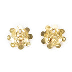 Chanel CC Logo Clip Type Earrings Gold Plated
