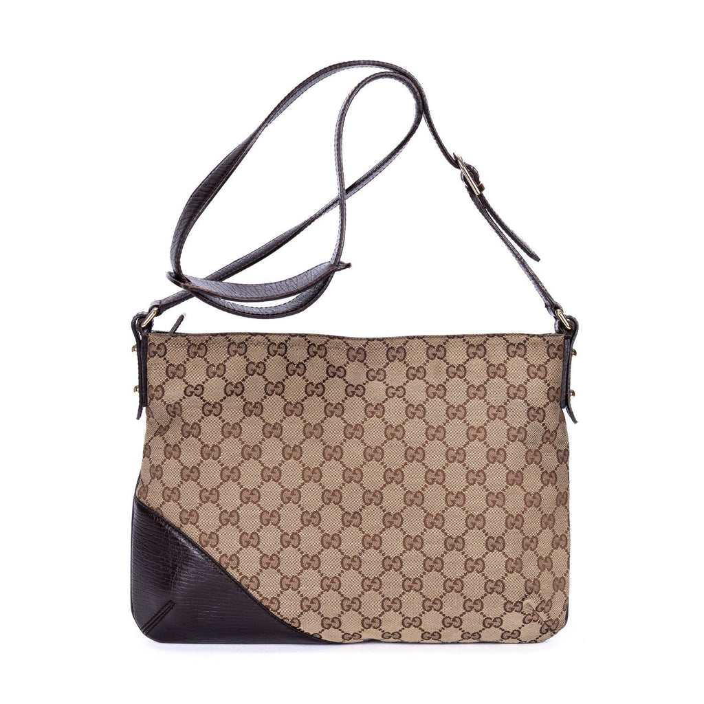 Gucci Horsebit Hasler Crossbody Beige Brown Monogram Canvas — view 5