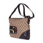 Gucci Horsebit Hasler Crossbody Beige Brown Monogram Canvas — view 2