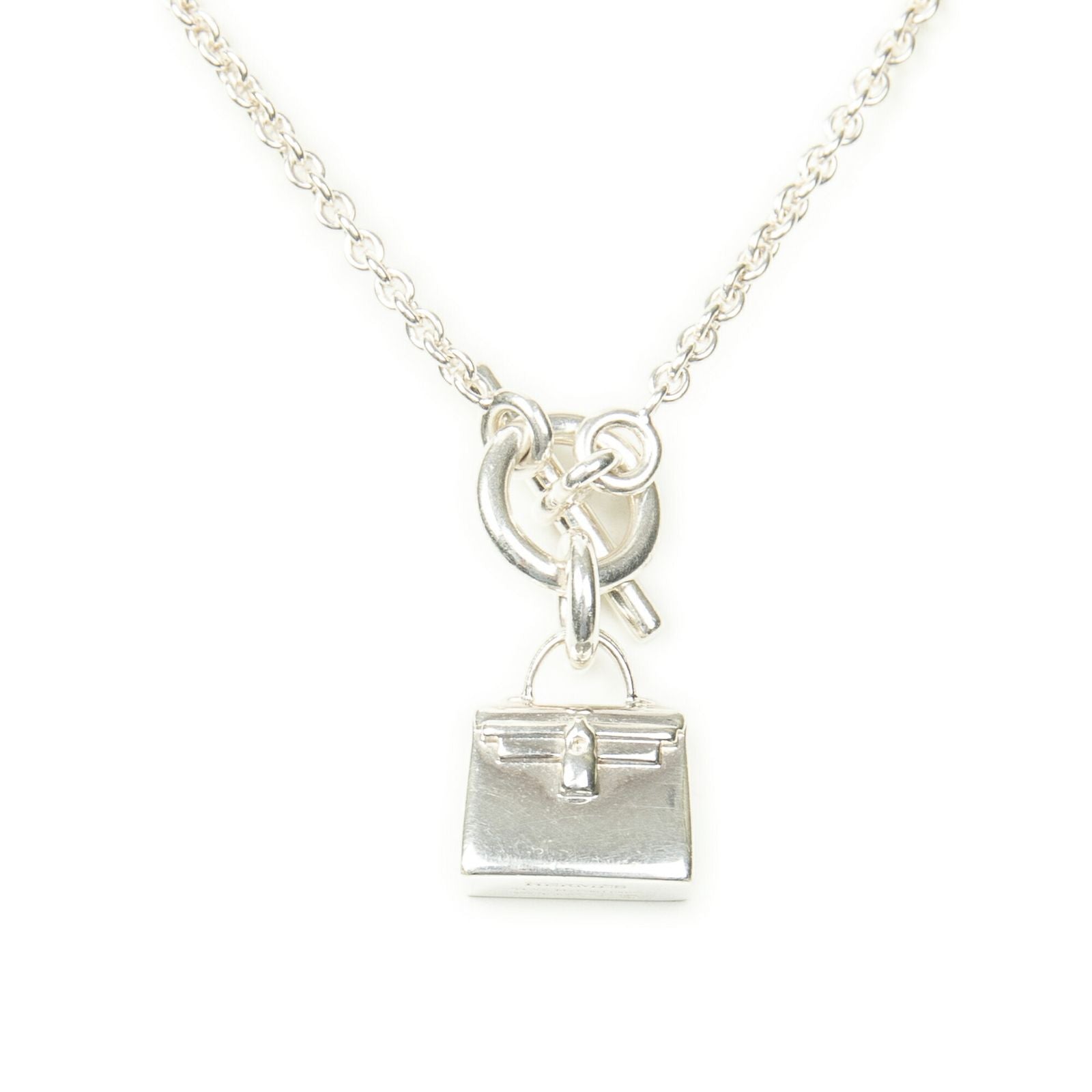 Hermes Amullets Kelly Pendant Silver Plated — view 2
