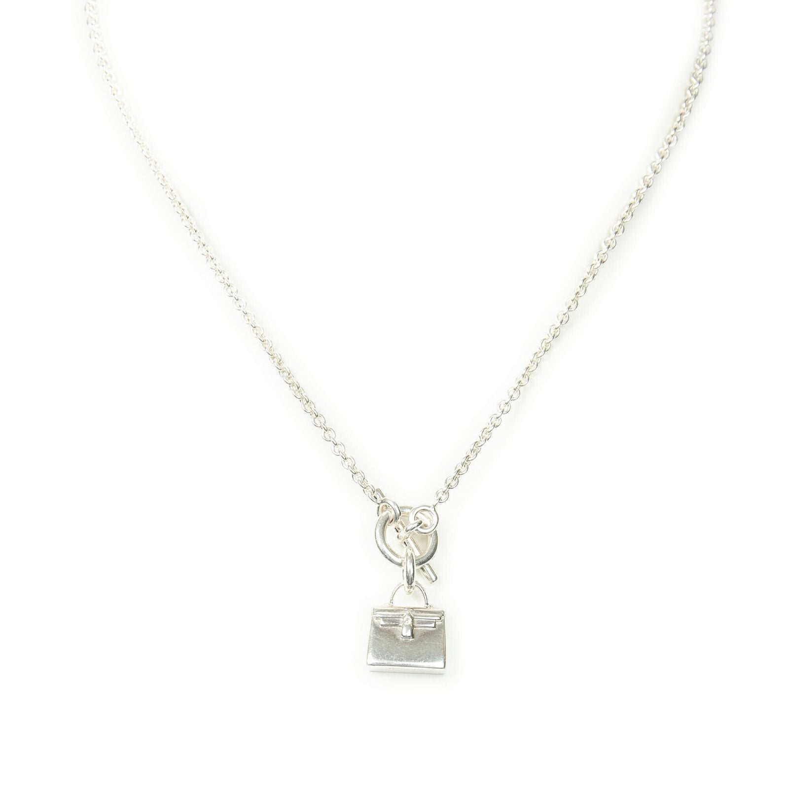 Hermes Amullets Kelly Pendant Silver Plated