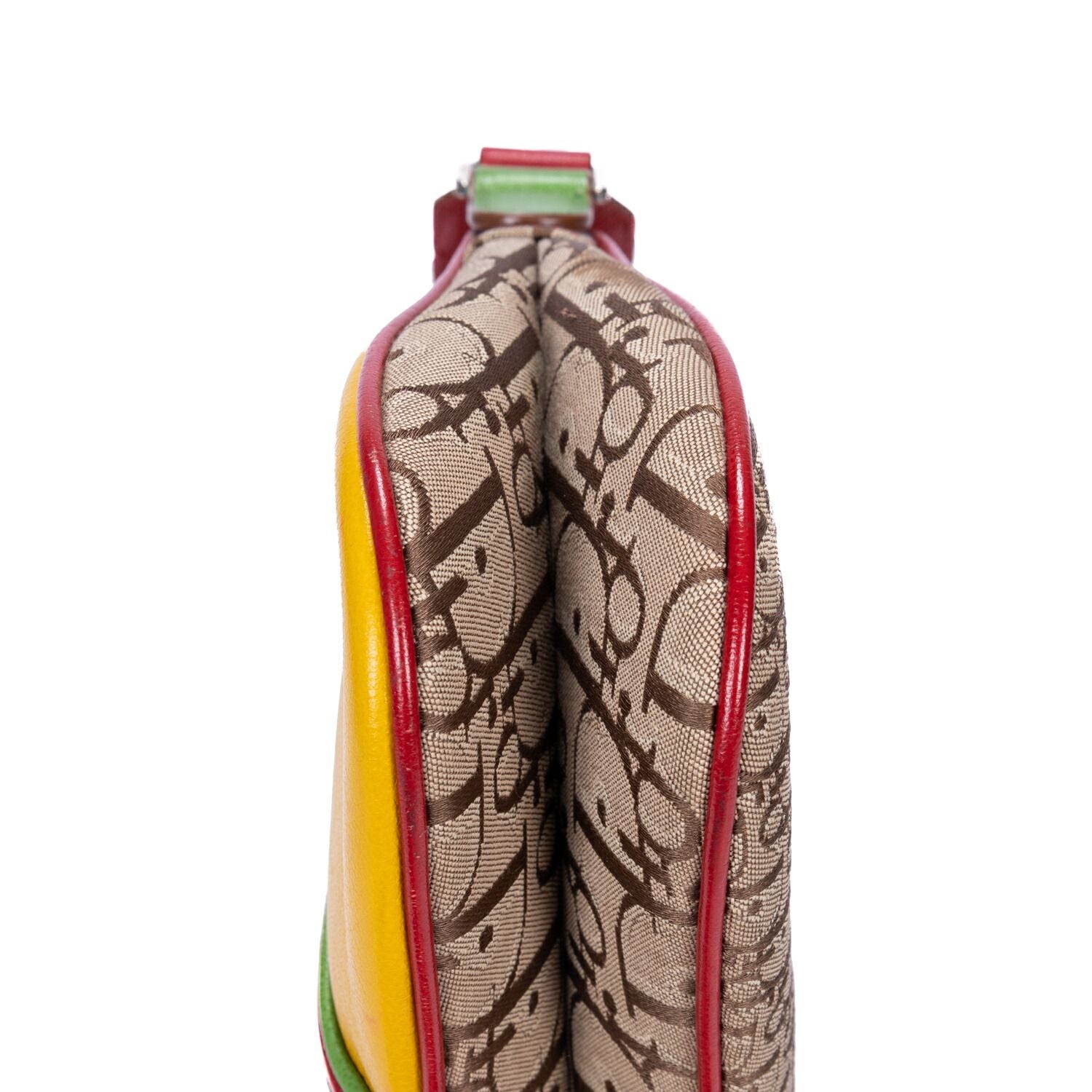 Dior Rasta Trotter Double Saddle Bag Beige Yellow Oblique Jacquard Canvas — view 7