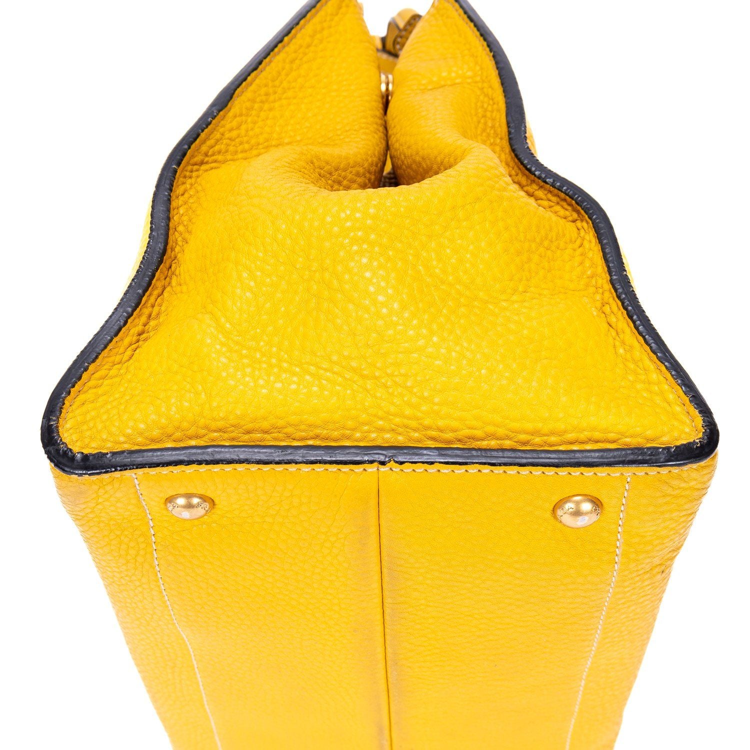 Prada Cabas Tote Yellow Vitello Daino — view 7