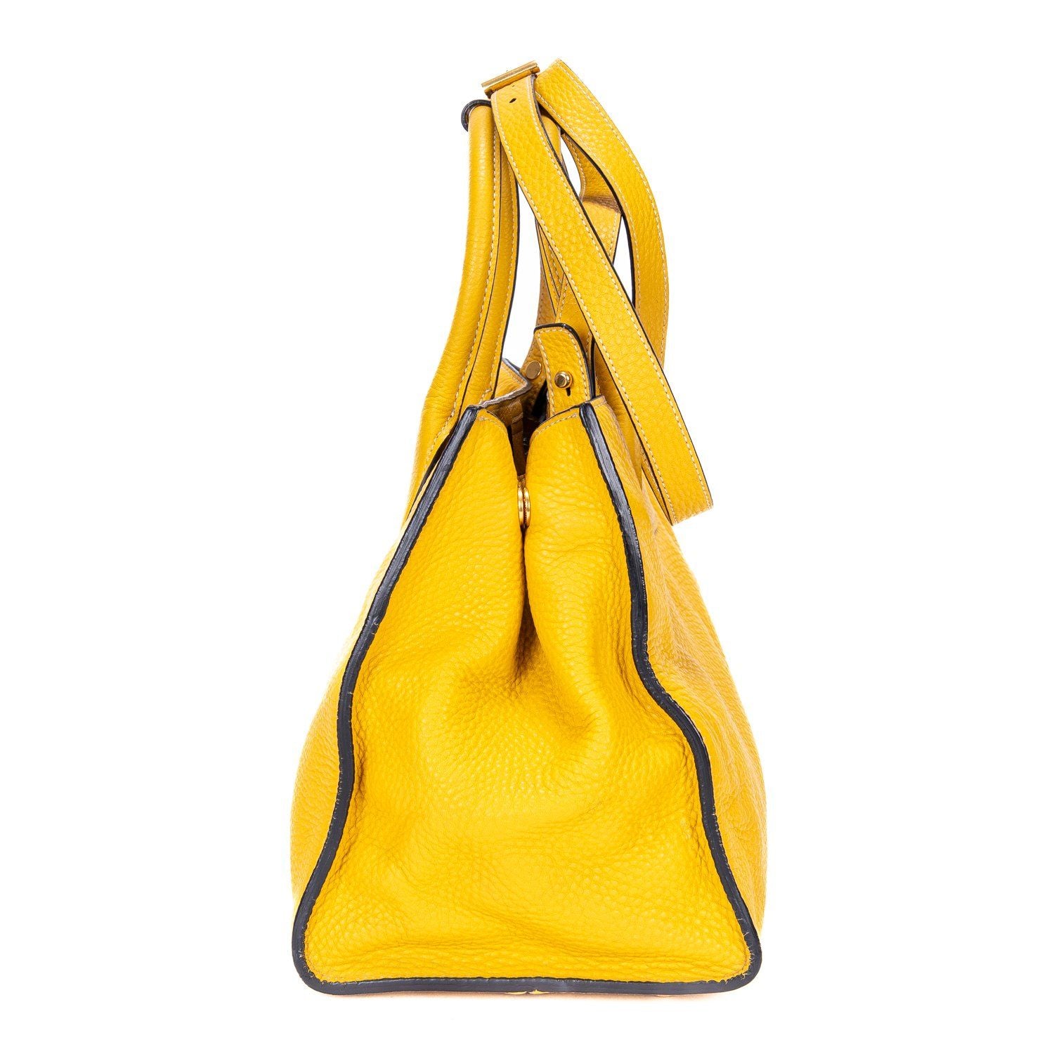 Prada Cabas Tote Yellow Vitello Daino — view 3