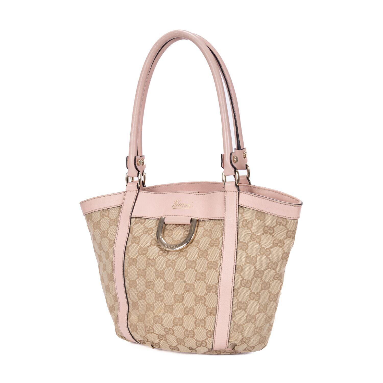 Gucci Abbey D-Sling Beige Pink Monogram Canvas Handbag — view 2