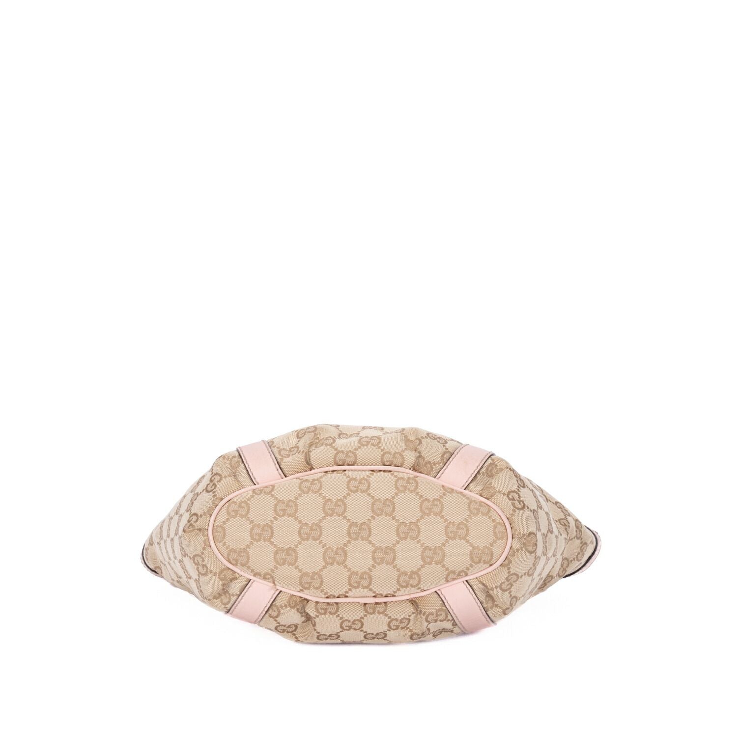 Gucci Abbey D-Sling Beige Pink Monogram Canvas Handbag — view 6