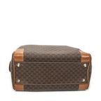 Celine Vintage Small Boston Brown Tan Macadam Canvas Shoulder — view 6