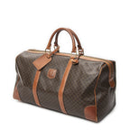 Celine Vintage Travel Boston Brown Macadam Canvas Shoulder — view 2