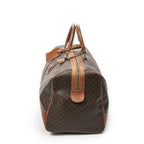 Celine Vintage Travel Boston Brown Macadam Canvas Shoulder — view 3