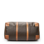 Celine Vintage Travel Boston Brown Macadam Canvas Shoulder — view 6