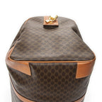Celine Vintage Travel Boston Brown Macadam Canvas Shoulder — view 8