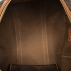 Celine Vintage Travel Boston Brown Macadam Canvas Shoulder — view 9
