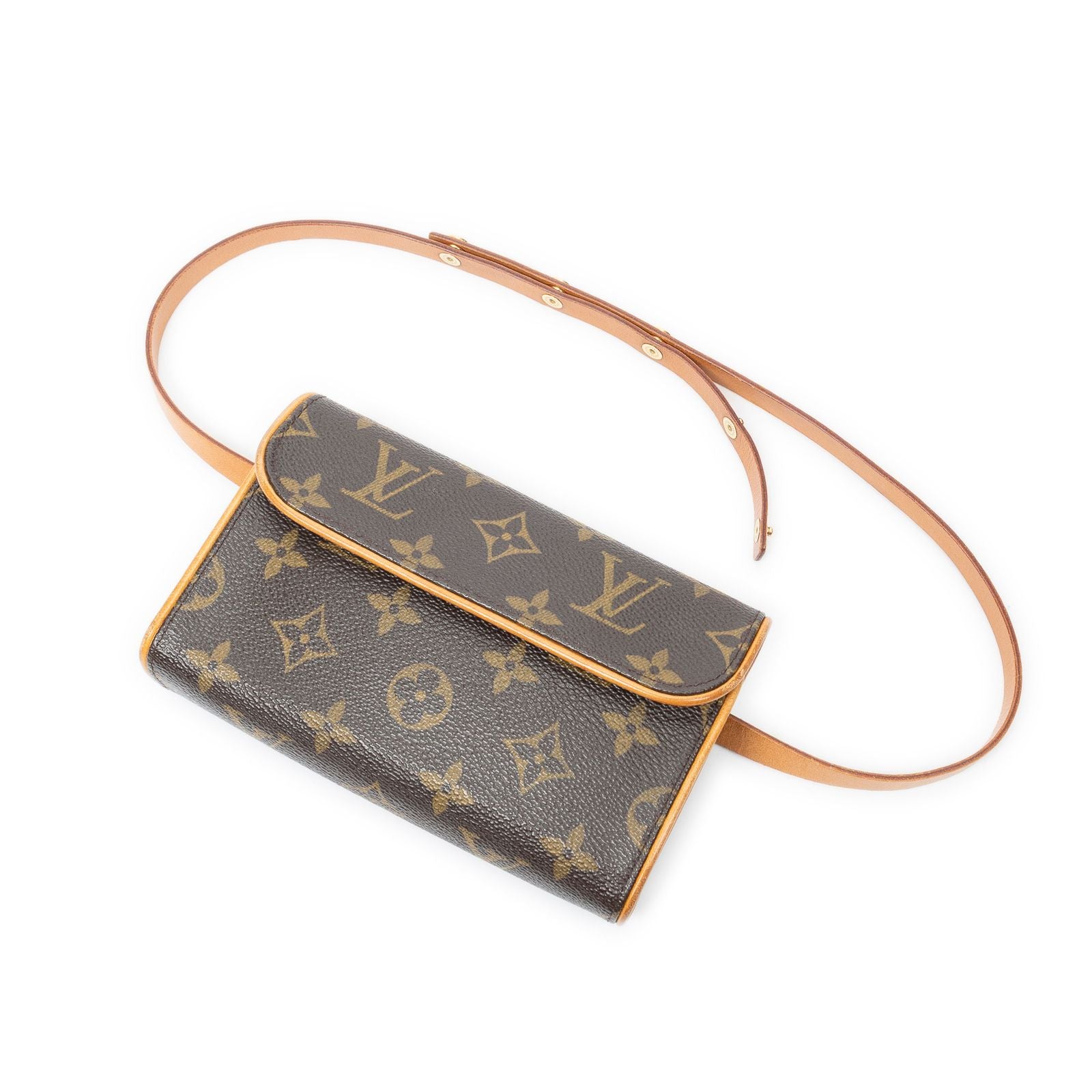 Louis Vuitton Pochette Florentine Brown Monogram Canvas Handbag