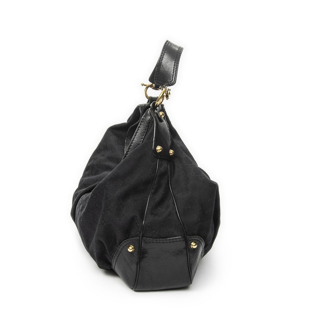 Gucci Large Jackie Hobo Black GG Canvas — view 4