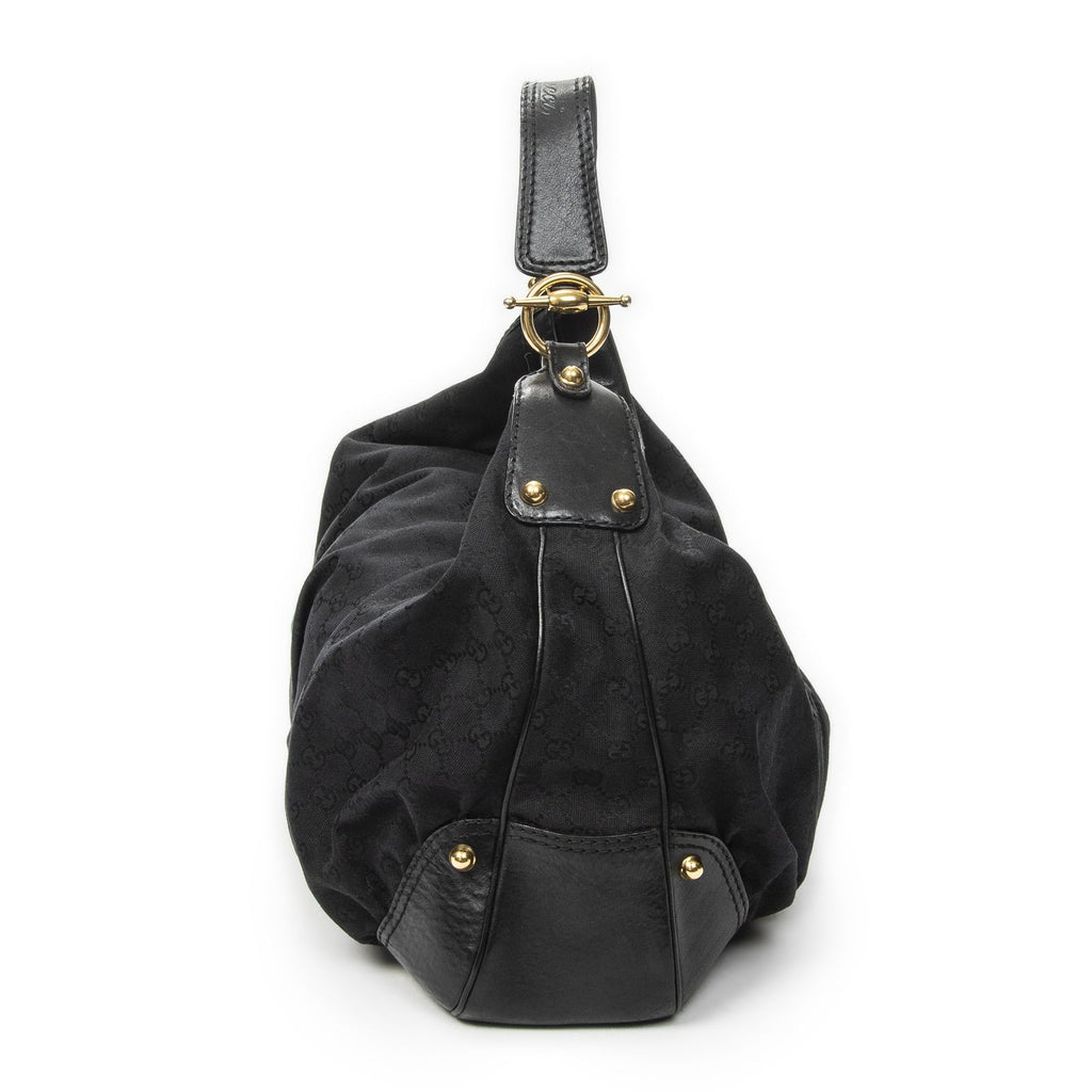 Gucci Large Jackie Hobo Black GG Canvas — view 3