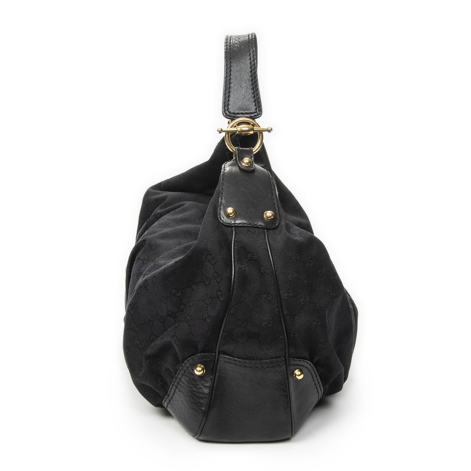 Gucci Large Jackie Hobo Black GG Canvas — view 3