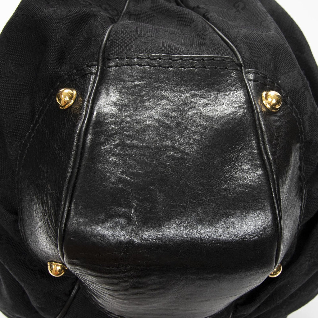 Gucci Large Jackie Hobo Black GG Canvas — view 8