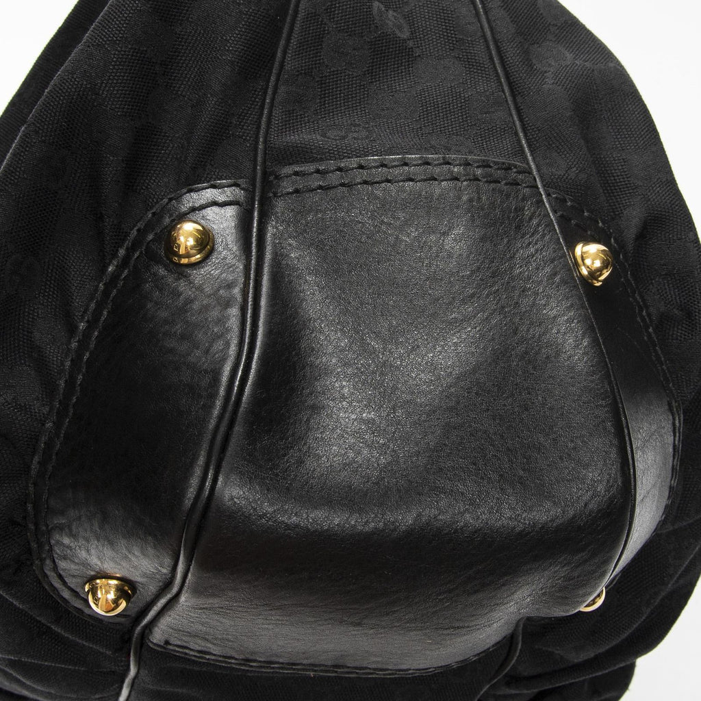 Gucci Large Jackie Hobo Black GG Canvas — view 7