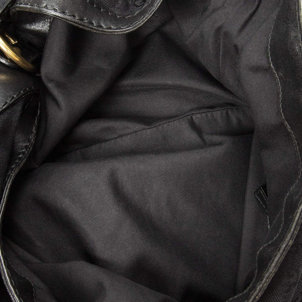 Gucci Large Jackie Hobo Black GG Canvas — view 9