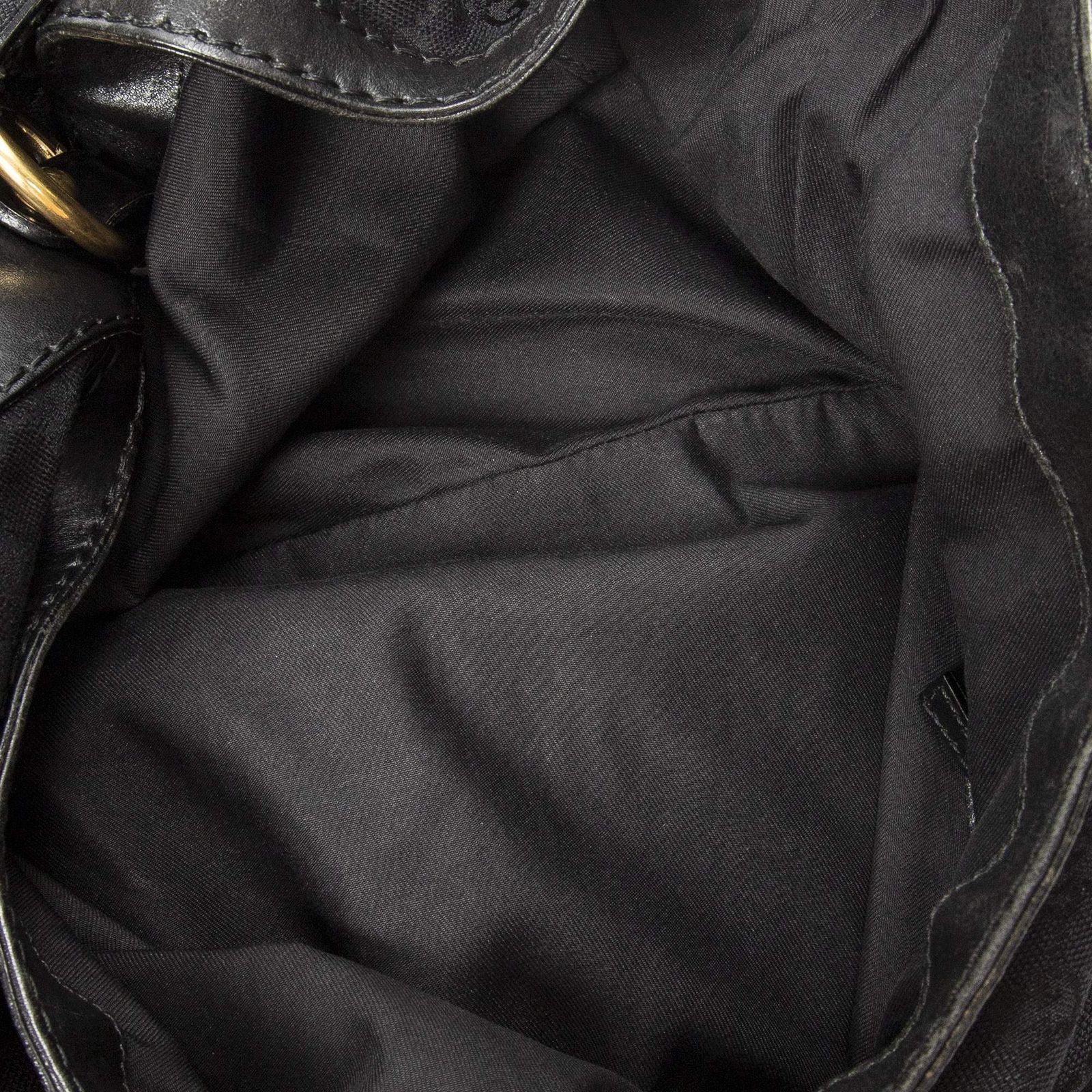 Gucci Large Jackie Hobo Black GG Canvas — view 9