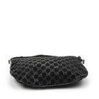 Gucci Half Moon Hobo Black GG Suede Leather — view 6
