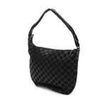 Gucci Half Moon Hobo Black GG Suede Leather — view 2